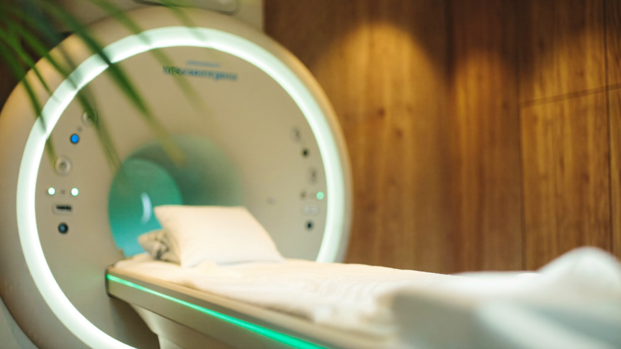 Calming MRI suite with soft natural light